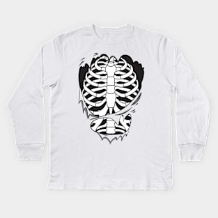 Skeleton Thorax Kids Long Sleeve T-Shirt